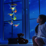 Solar Wind Chime Color Changing Butterfly LED Lights Waterproof Courtyard Decoration