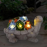 Outdoor Solar Turtle Statue: Eco-Friendly Garden Decor with Automatic LED Lighting