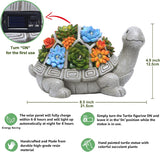 Outdoor Solar Turtle Statue: Eco-Friendly Garden Decor with Automatic LED Lighting