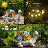 Outdoor Solar Turtle Statue: Eco-Friendly Garden Decor with Automatic LED Lighting