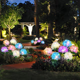 4 Pack LED Outdoor Solar Hydrangea Flowers-Upgraded Solar Garden Lights Waterproof