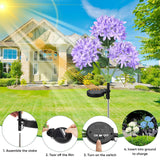 4 Pack LED Outdoor Solar Hydrangea Flowers-Upgraded Solar Garden Lights Waterproof