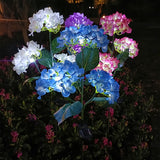 4 Pack LED Outdoor Solar Hydrangea Flowers-Upgraded Solar Garden Lights Waterproof