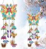 DIY Double-sided 5D Butterfly Diamond Art Wind Chimes and Crystal Kits for Spring Decor