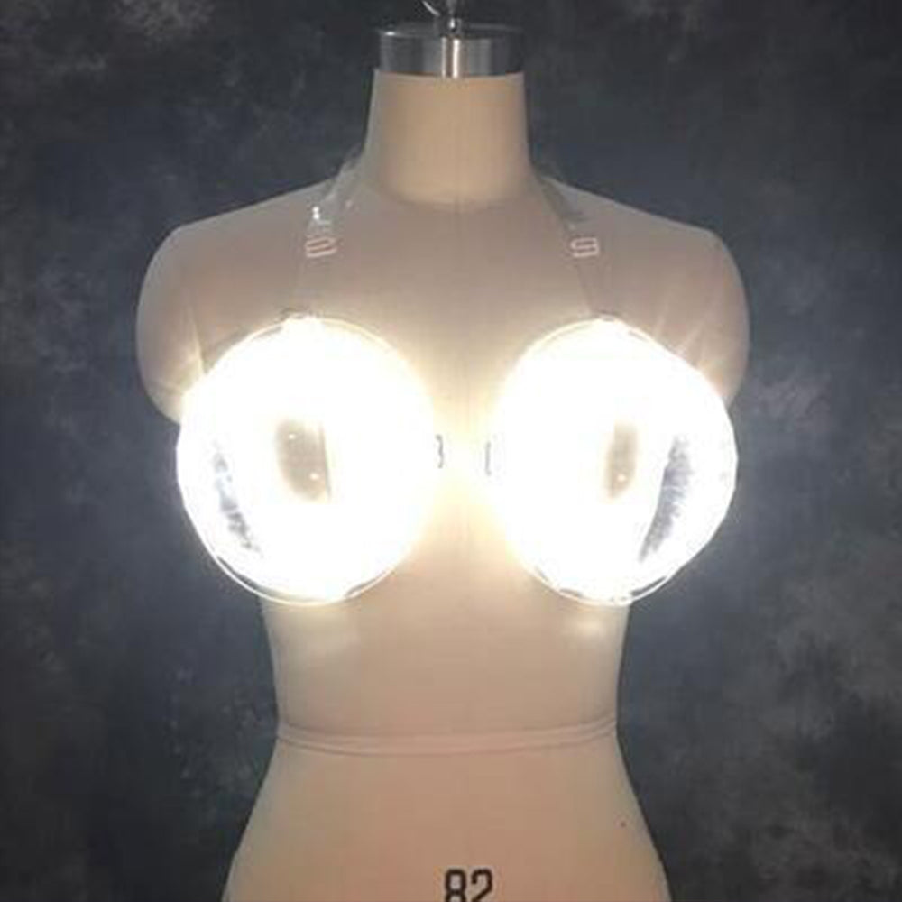 Glass Wine Bottle, Glass Bra Cup, Glowing Mask, Wine Bra Led